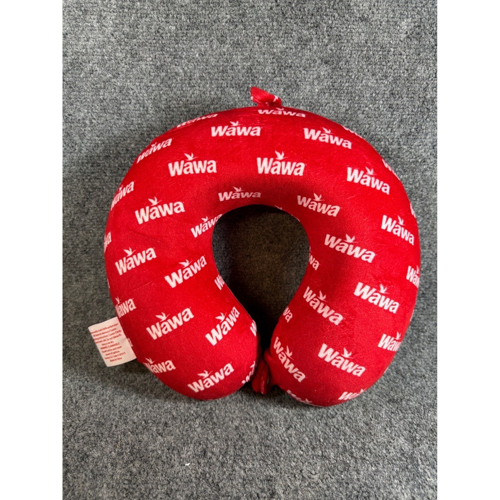 Wawa Big 6 Values Program Memory Foam Neck Travel Pillow Red Logo Print